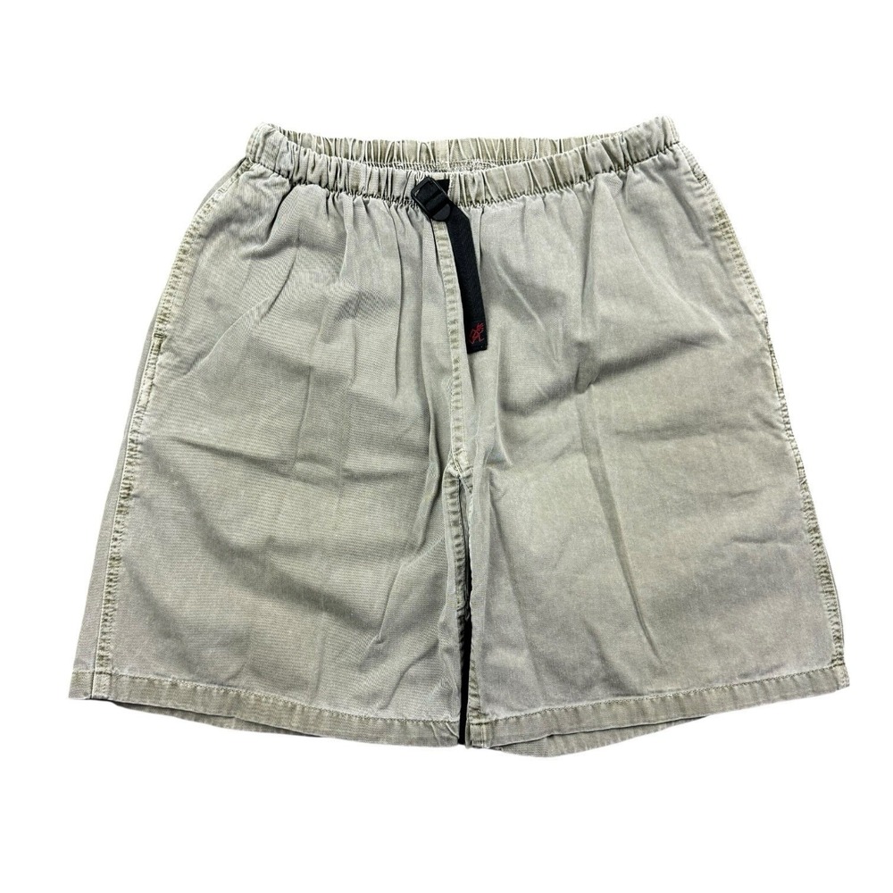 Men's Flat Front Drawstring Shorts - Light Gray